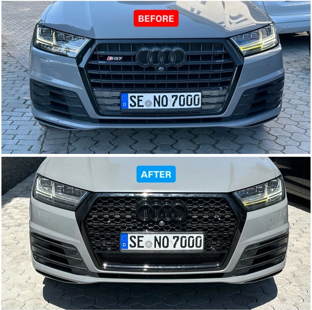 Audi Q7 RS front grille view