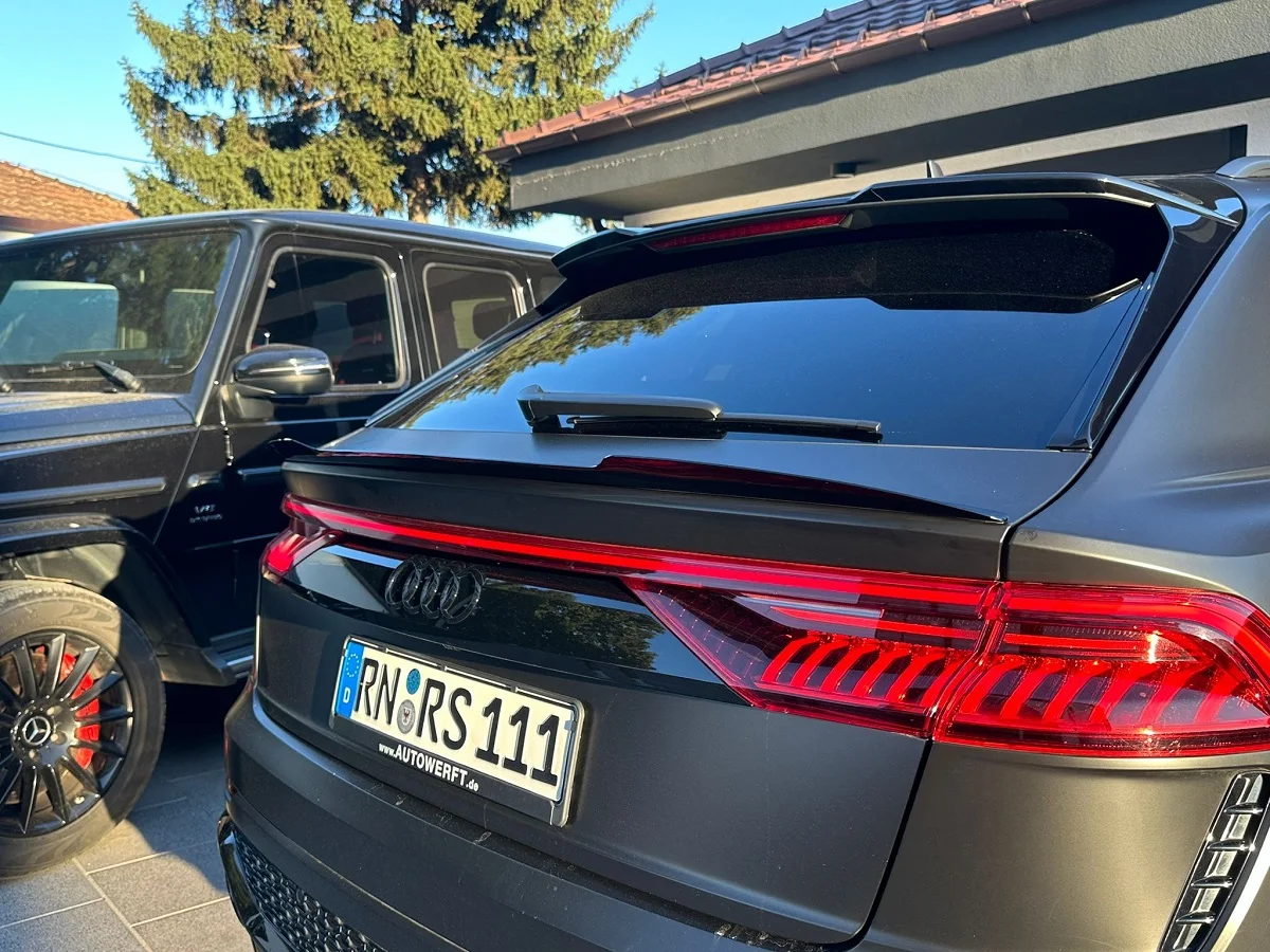Audi Q8 with upgraded rear spoiler completed project