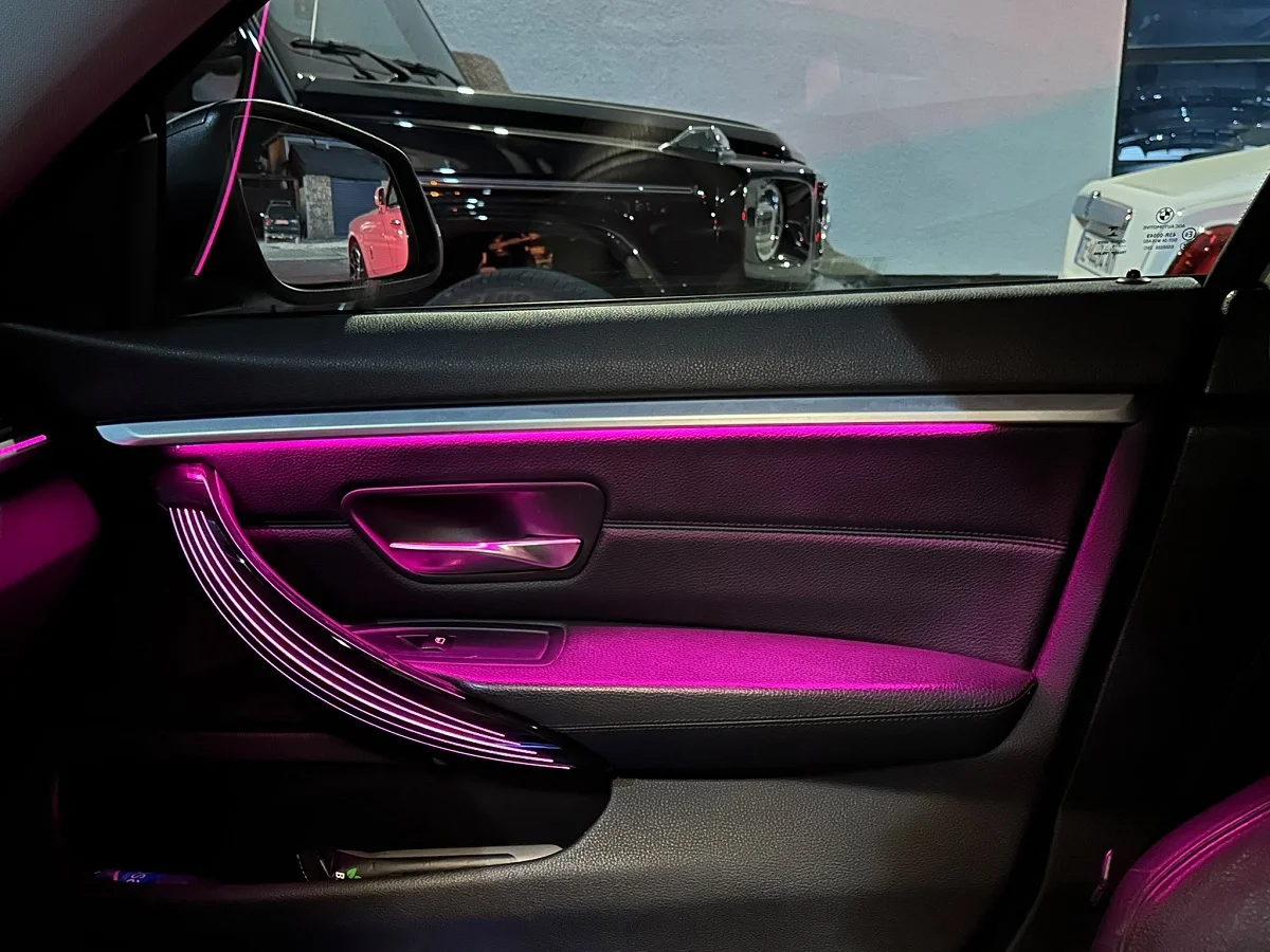 BMW 4 Series F36 interior door with Galaxy Ambient Light installed