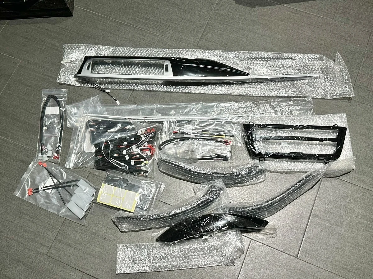 BMW F36 Galaxy Ambient Light components and wiring during installation