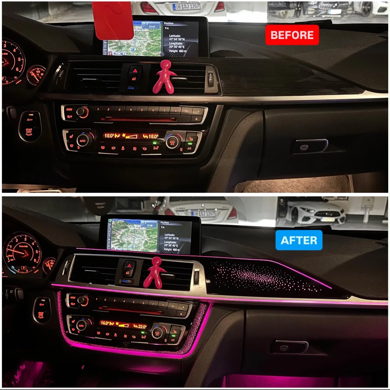 BMW 4 Series F36 Galaxy Ambient Light completed interior project