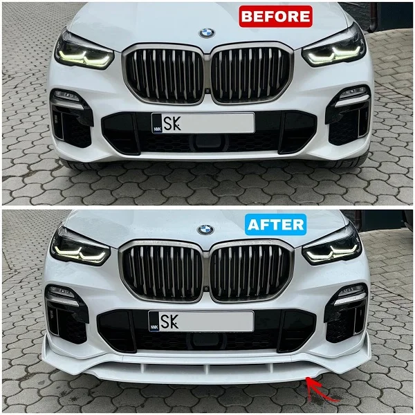 BMW X5 G05 M Sport aerokit upgrade with front lip spoiler, side skirts, roof spoiler, and rear diffuser by Onestop 22