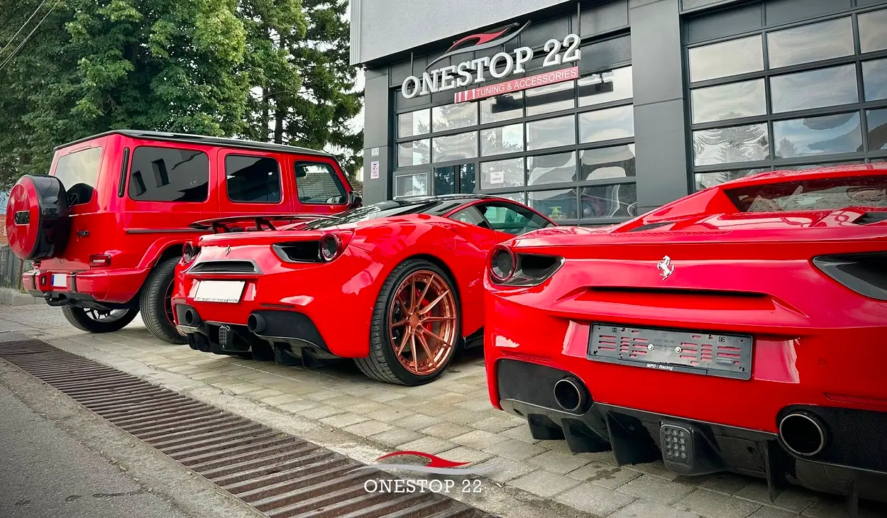 Mercedes-Benz G-Class Ferrari 488 GTB and Ferrari F8 Tributo luxury collection