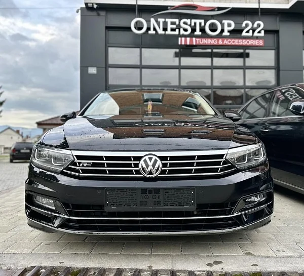 Volkswagen Passat B8 2018 R-Line front bumper and LED headlight repair