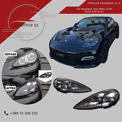 Porsche Panamera LED Headlights Look Matrix 2018 Plug and Play