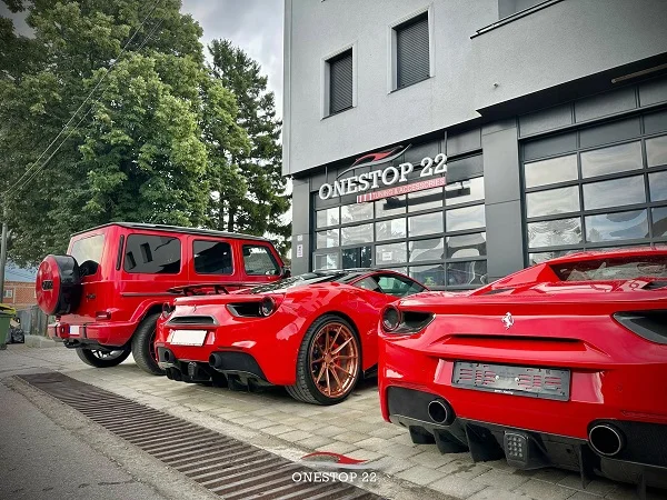 Mercedes-Benz G-Class Ferrari 488 GTB and Ferrari F8 Tributo luxury collection