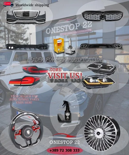 Onestop 22 showroom with premium automotive styling products